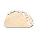 Unfinished Wood Taco Shape - Craft - up to 46" DIY