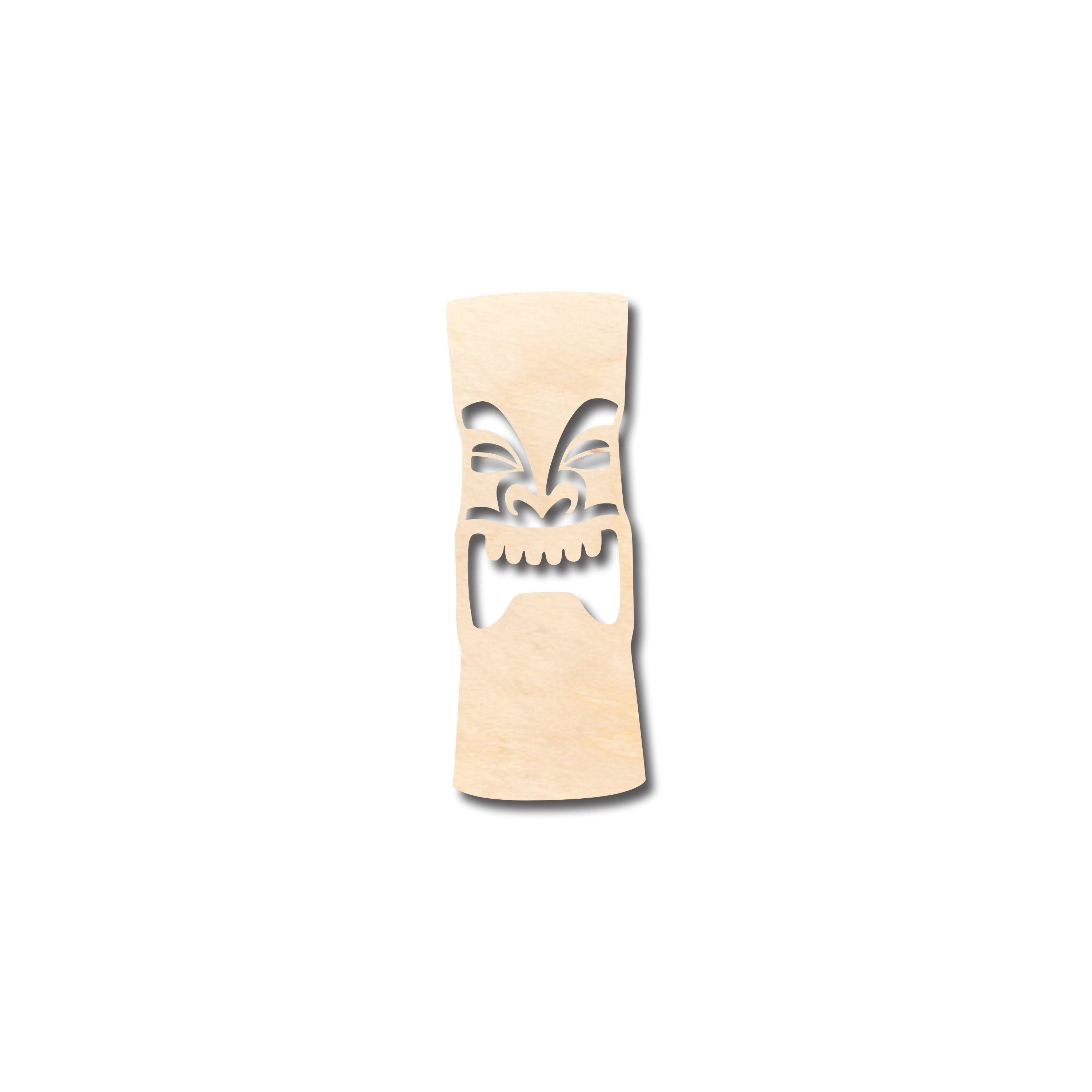 Unfinished Wood Tiki Head Shape - Craft - up to 46" DIY