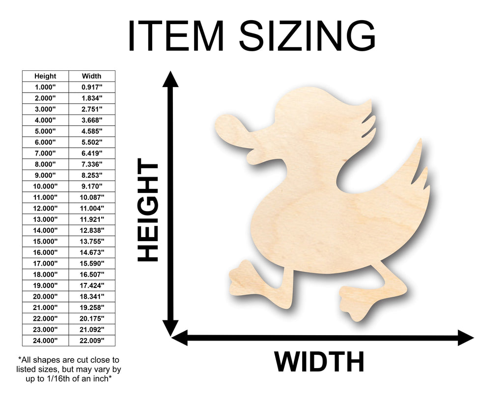 Unfinished Wood Walking Duck Shape - Craft - up to 46" DIY