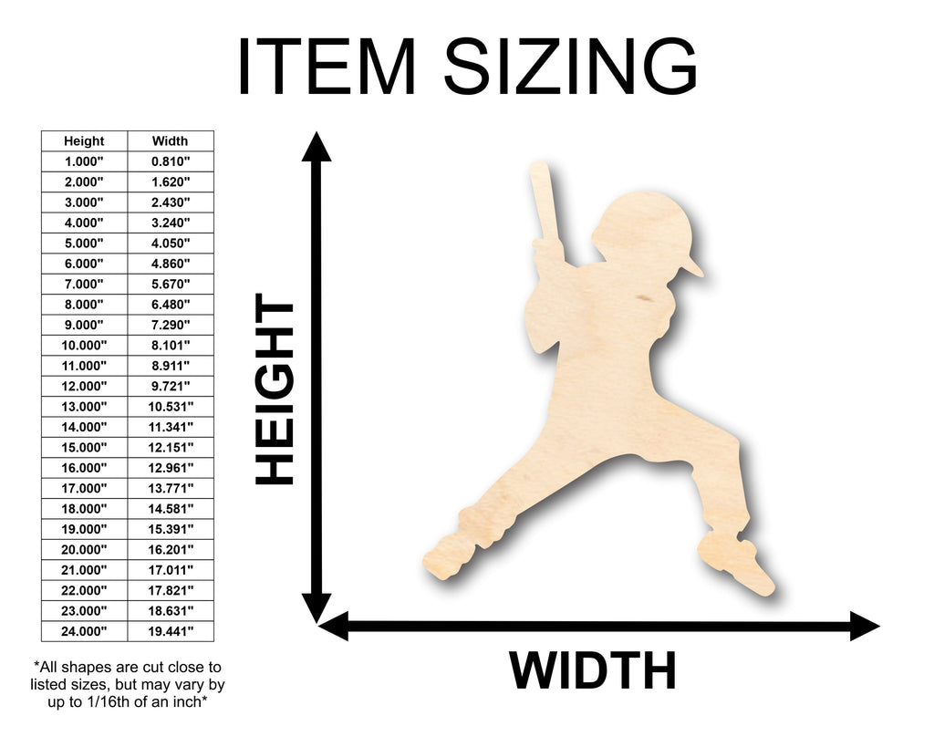 Unfinished Wood Youth Baseball Shape - Craft - up to 46" DIY