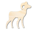 Unfinished Wood Aries Ram Shape - Zodiac Craft - up to 46"