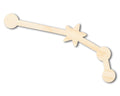 Unfinished Wood Aries Constellation Shape - Zodiac Craft - up to 46"