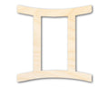 Unfinished Wood Gemini Sign Shape - Zodiac Craft - up to 46"