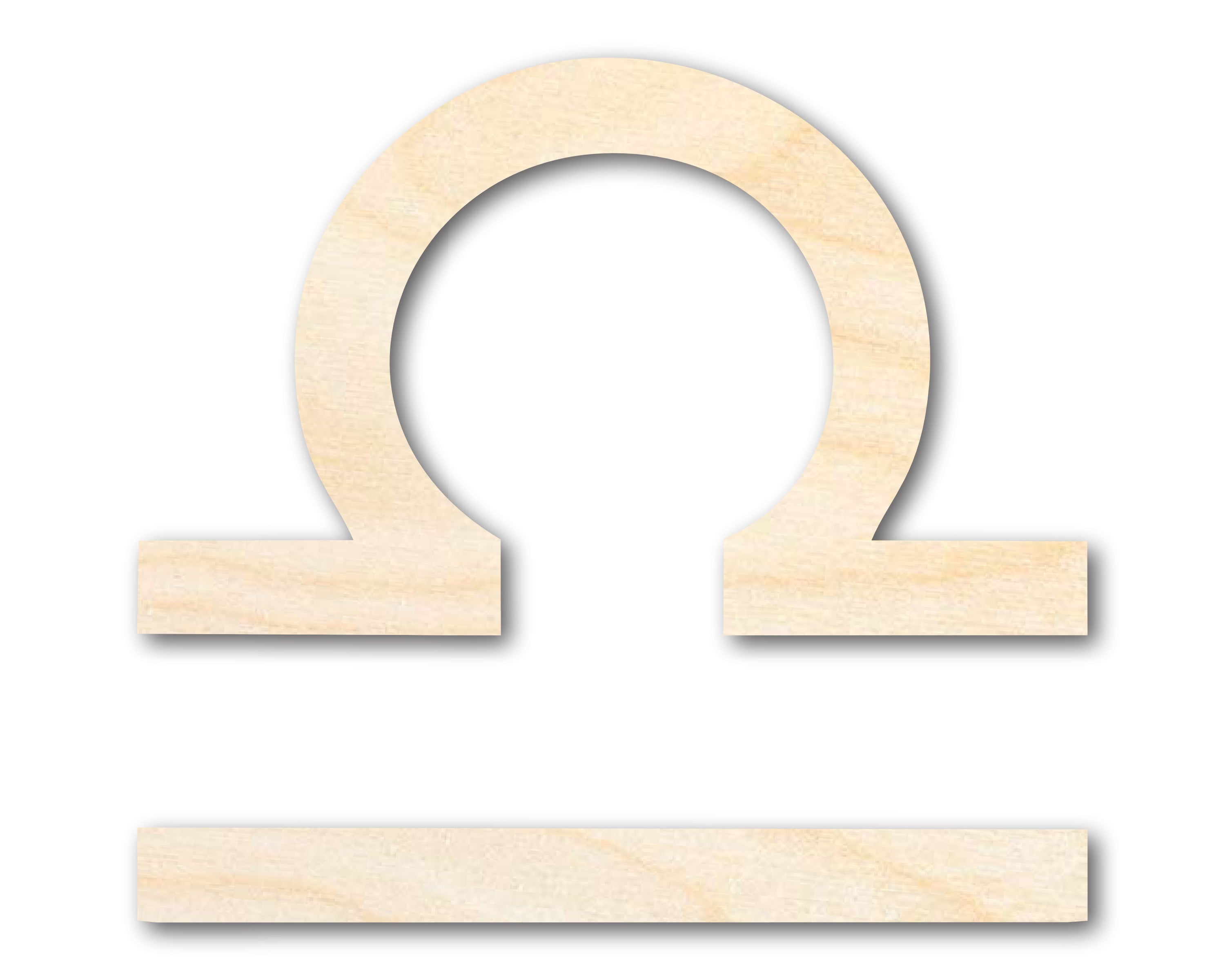 Unfinished Wood Libra Sign Shape - Zodiac Craft - up to 46"