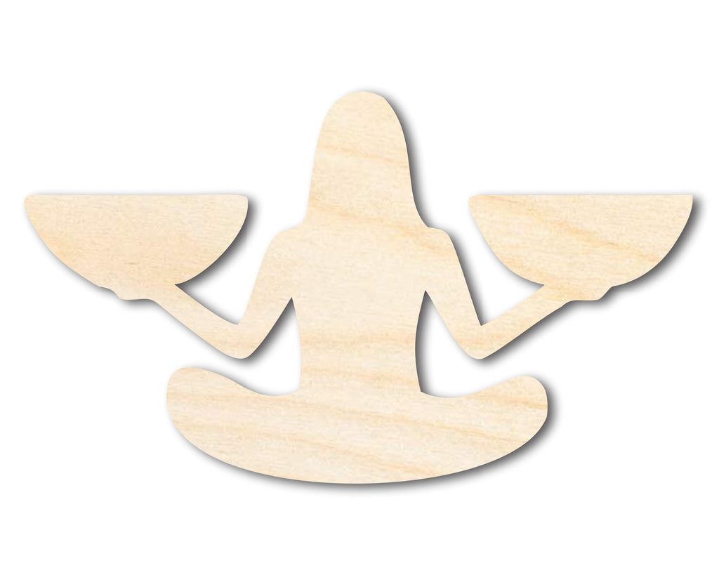 Unfinished Wood Libra Scales Shape - Zodiac Craft - up to 46"
