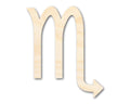 Unfinished Wood Scorpio Sign Shape - Zodiac Craft - up to 46"