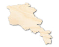 Unfinished Wood Armenia Country Shape - Eastern Europe Craft - up to 46" DIY