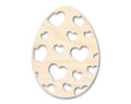 Unfinished Wood Heart Egg Shape - Easter Craft - up to 46" DIY