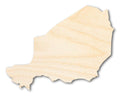 Unfinished Wood Niger Shape - West Africa Craft - up to 46" DIY