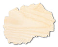 Unfinished Wood North Macedonia Shape - Balkans Craft - up to 46" DIY
