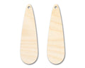 Unfinished Wood Long Drop Earring Blank Pair - DIY Jewelry Craft - Available in 1" to 3"