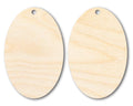 Unfinished Wood Oval Earring Blank Pair - DIY Jewelry Craft - Available in 1" to 3"