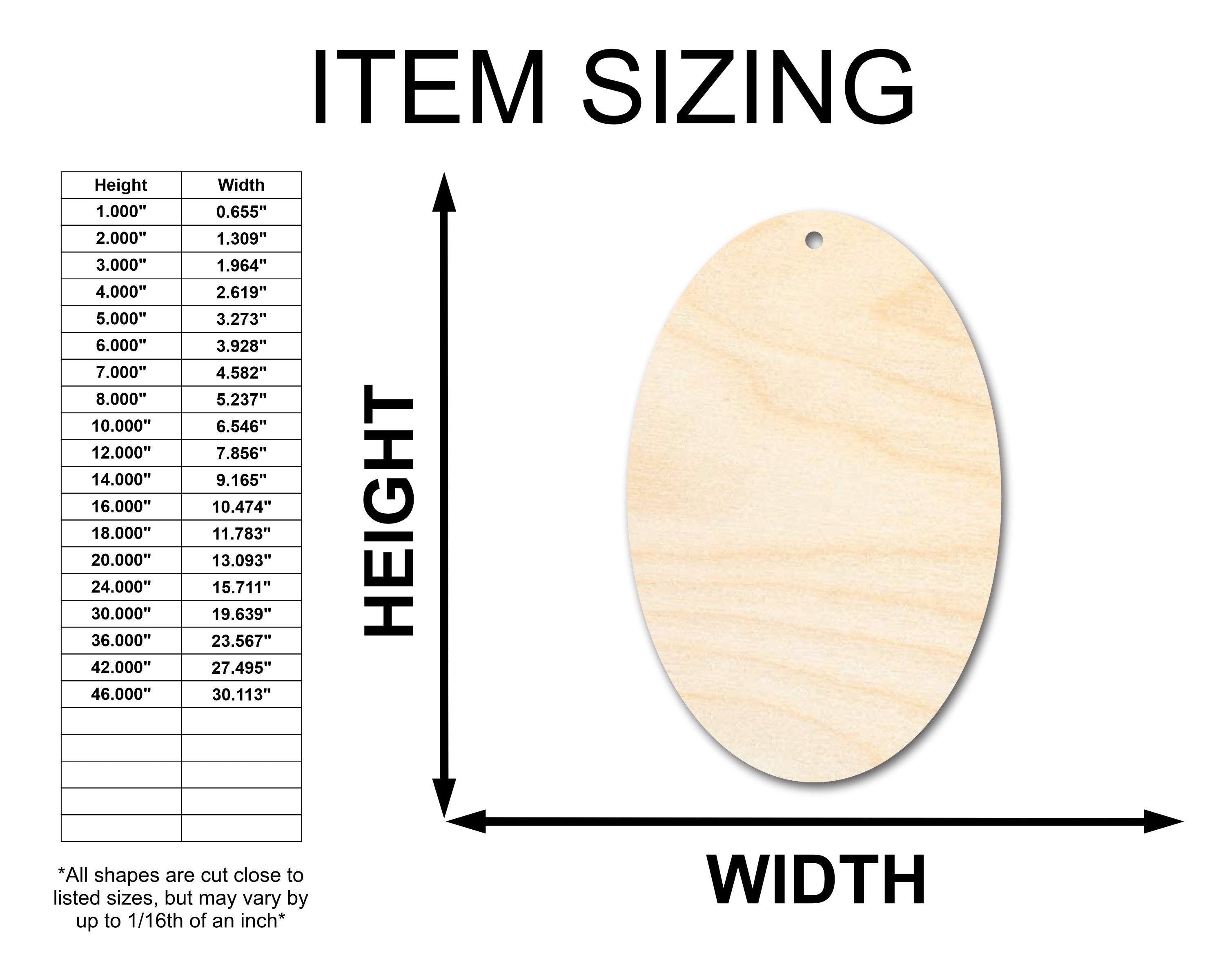 Unfinished Wood Oval Earring Blank Pair - DIY Jewelry Craft - Available in 1" to 3"