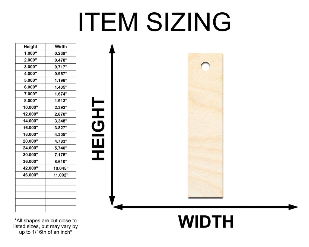 Unfinished Wood Rectangle Earring Blank Pair - DIY Jewelry Craft - Available in 1" to 3"