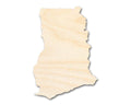 Unfinished Wood Ghana Country Shape - West African Craft - up to 46" DIY