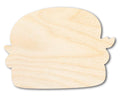 Unfinished Wood Burger Shape | Craft Cutout | up to 46" DIY