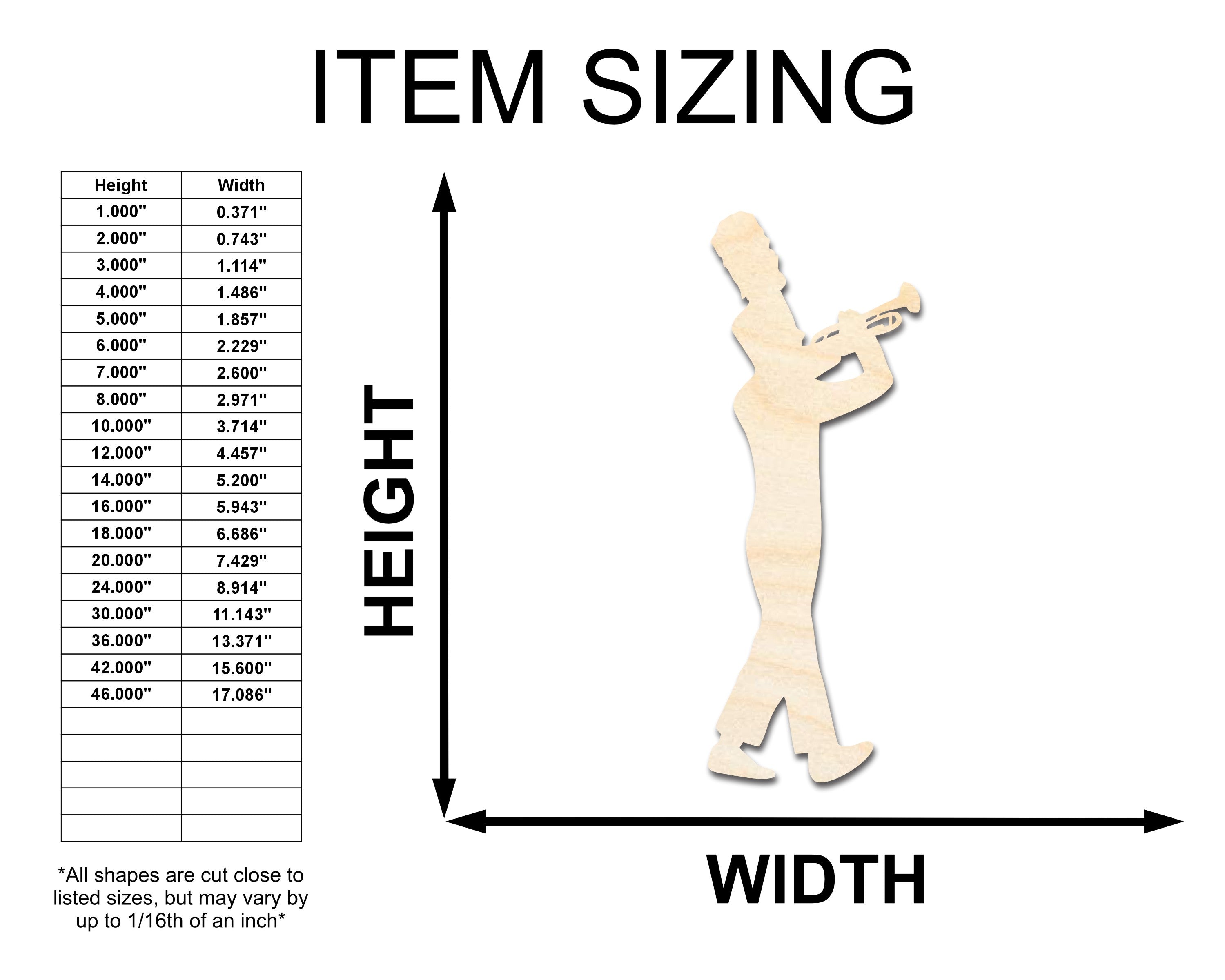 Unfinished Wood Marching Band Silhouette | DIY Band Craft Cutout | up to 46" DIY