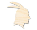 Unfinished Wood Native American Head Profile Silhouette | DIY Native American Craft Cutout | up to 46" DIY