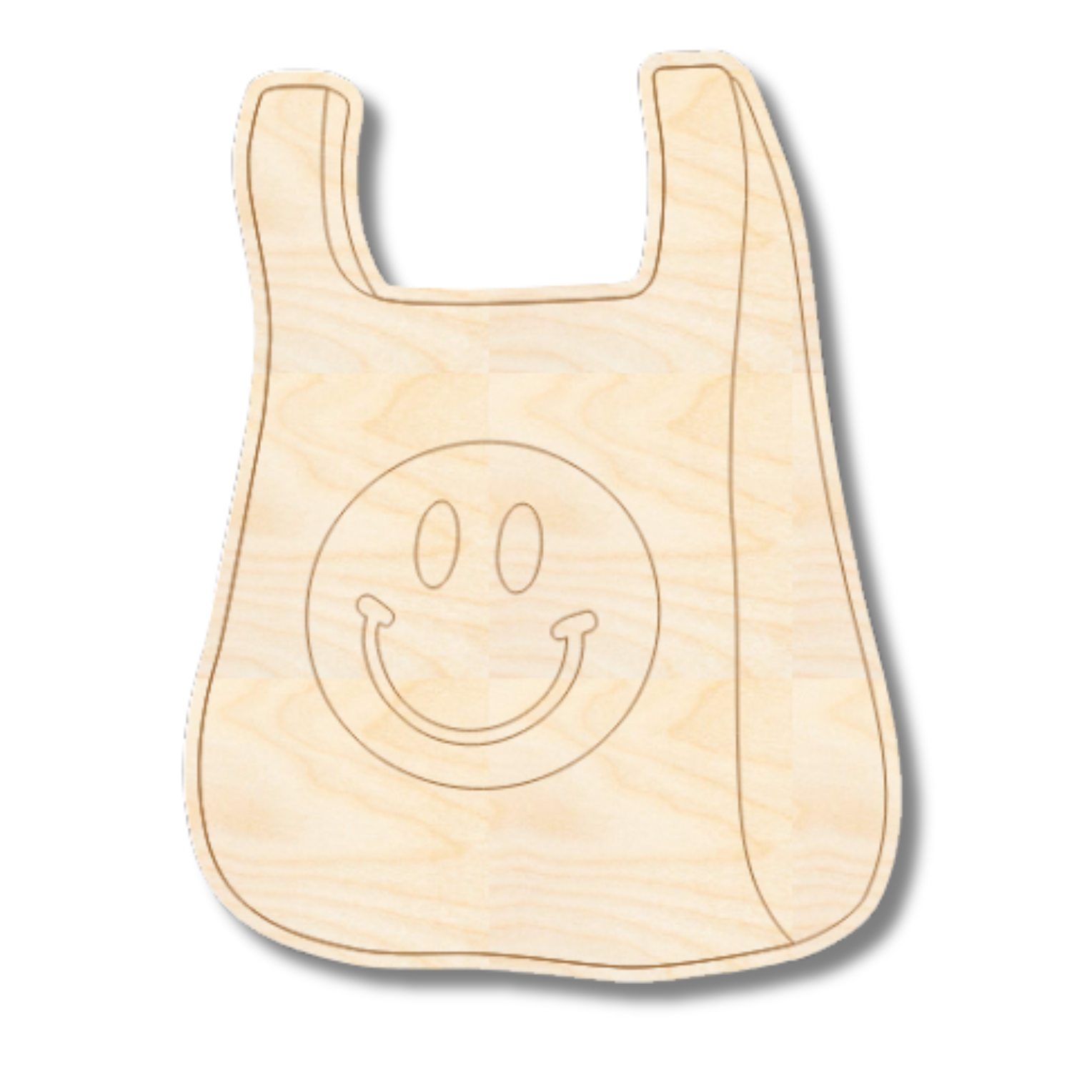 Unfinished Wood Etched Take Out Bag Shape | Paint By Line Crafts | up to 30" DIY