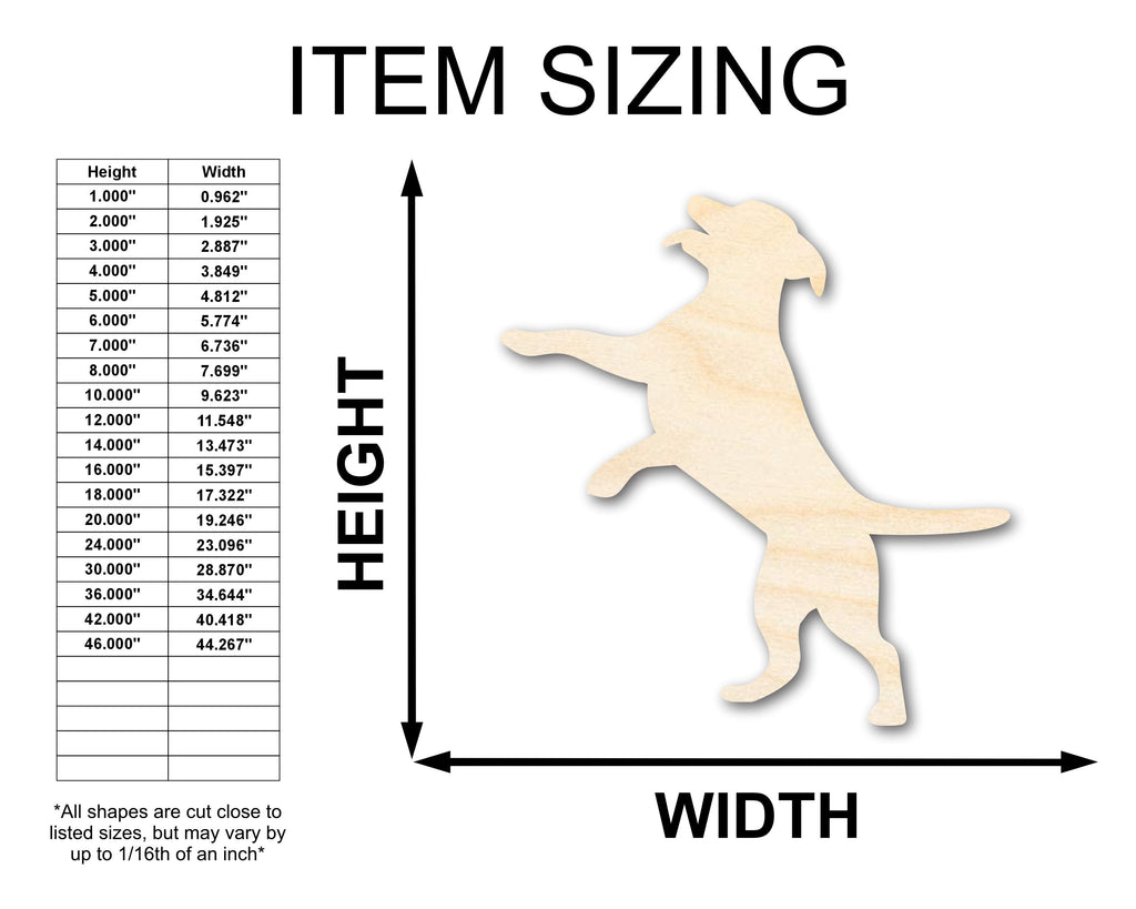 Unfinished Wood Playful Dog Silhouette | DIY Dog Craft Cutout | up to 46" DIY