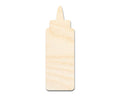 Unfinished Wood Condiment Bottle Shape | Craft Cutout | up to 46" DIY