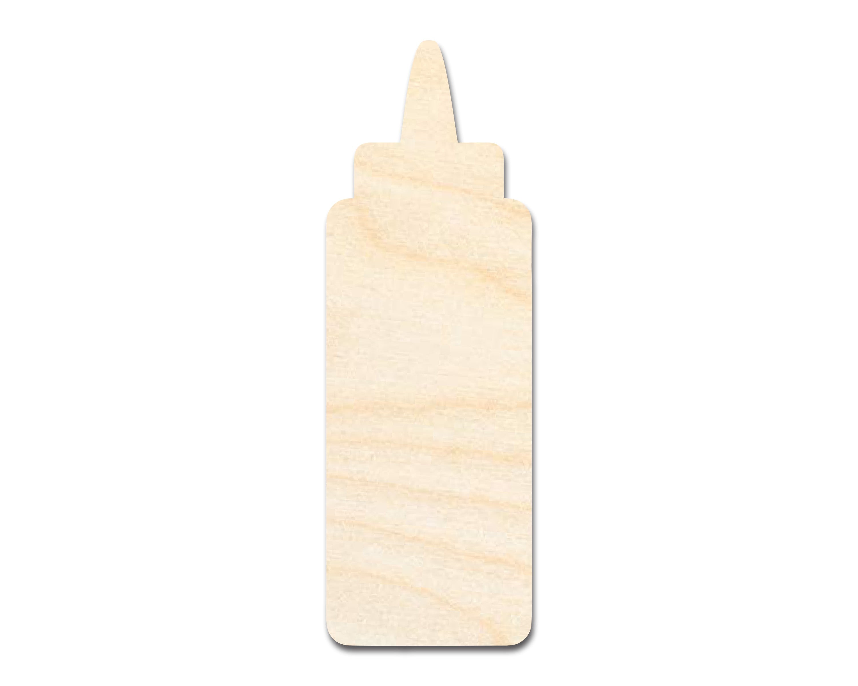 Unfinished Wood Condiment Bottle Shape | Craft Cutout | up to 46" DIY