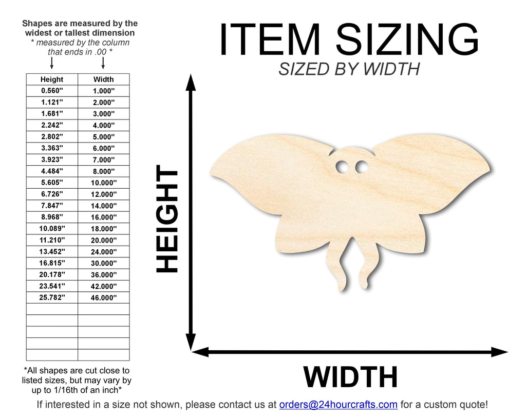 Unfinished Cute Mothman Shape | Halloween Craft Cutout | up to 46" DIY