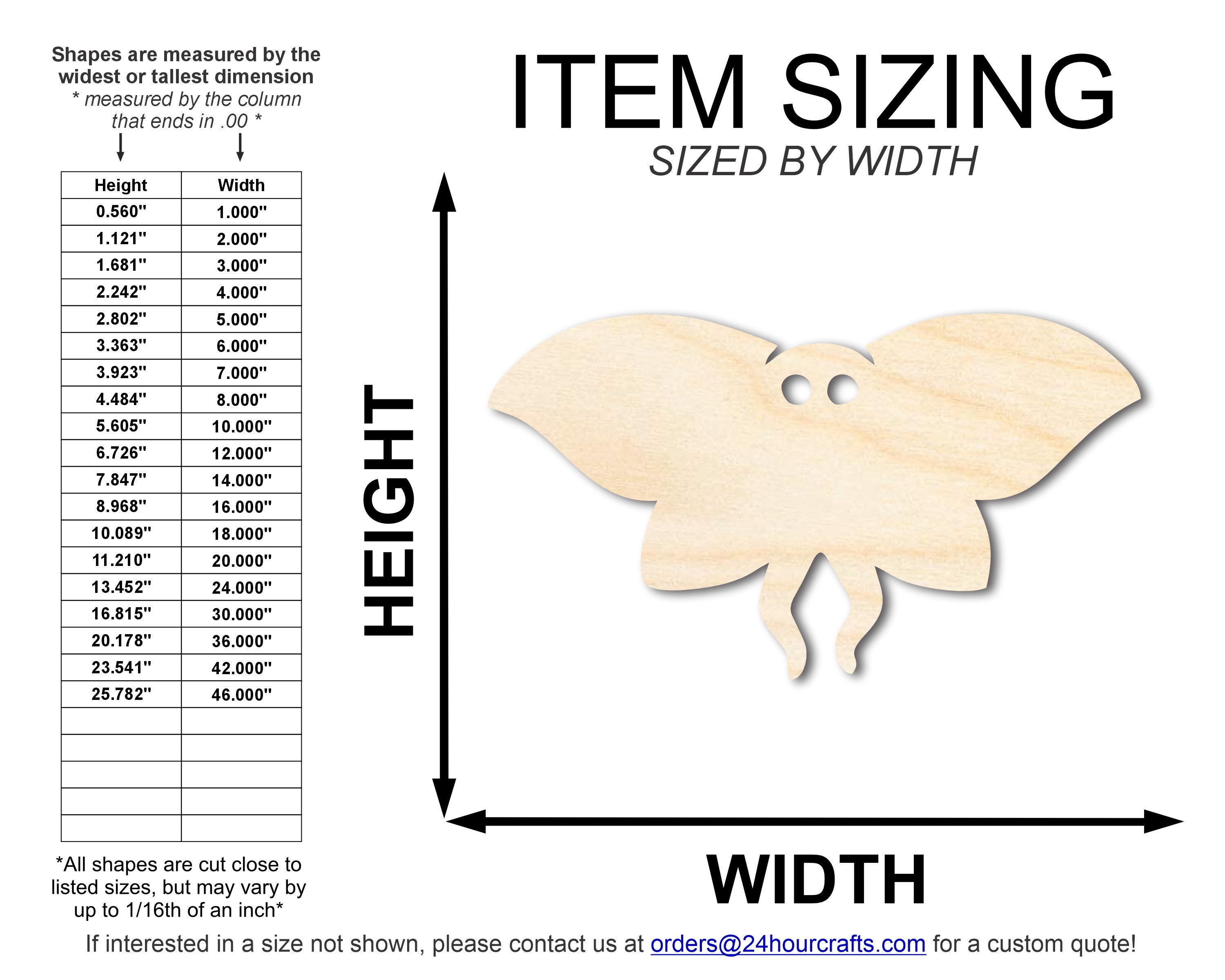 Unfinished Cute Mothman Shape | Halloween Craft Cutout | up to 46" DIY