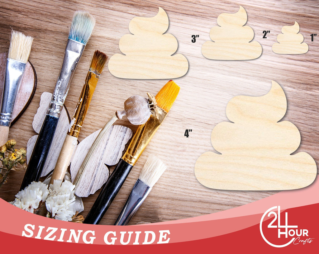 Unfinished Poop Shape | Craft Cutout | up to 46" DIY