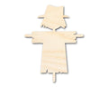Unfinished Wood Scarecrow Shape | DIY Fall Harvest Craft Cutout | up to 46" DIY