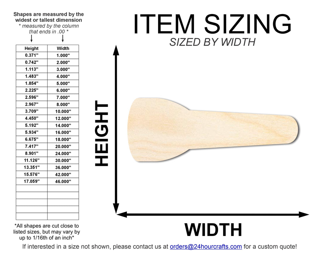 Unfinished Wood Flashlight Shape | Craft Cutout | up to 46" DIY