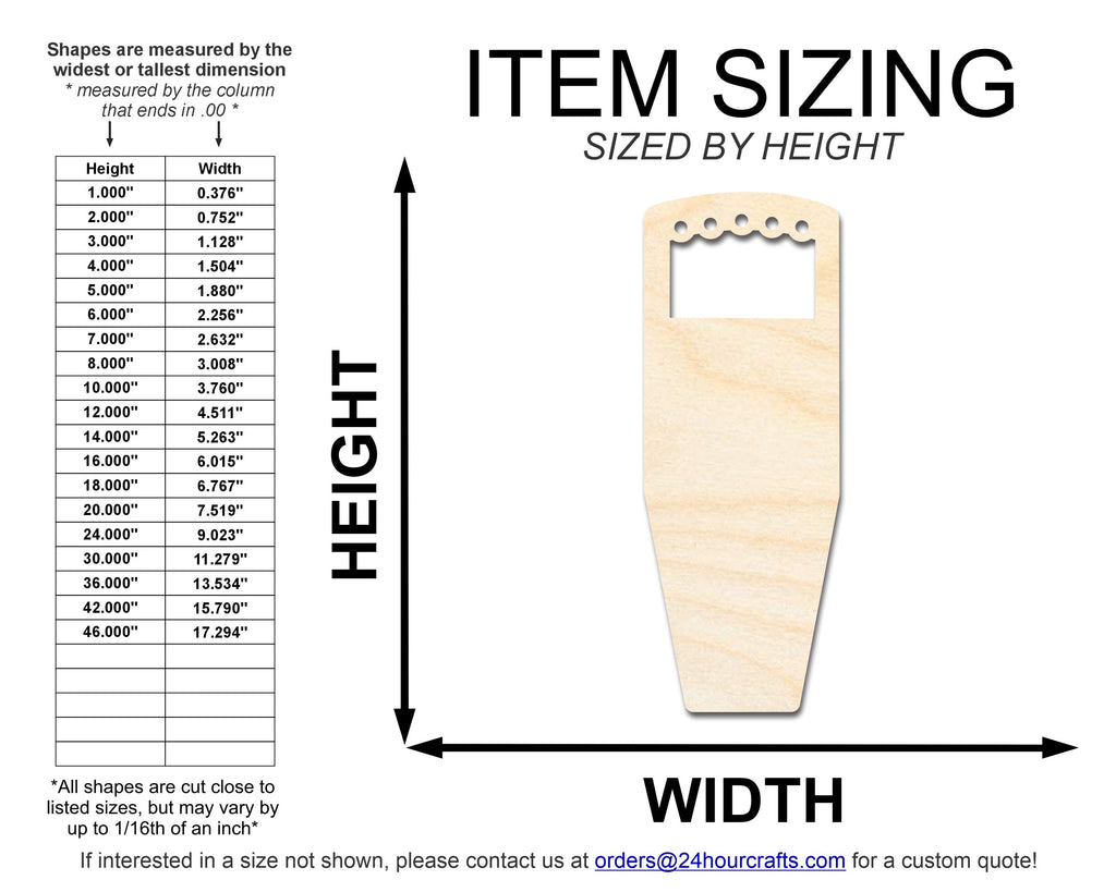 Unfinished Wood EMF Meter Shape | Craft Cutout | up to 46" DIY