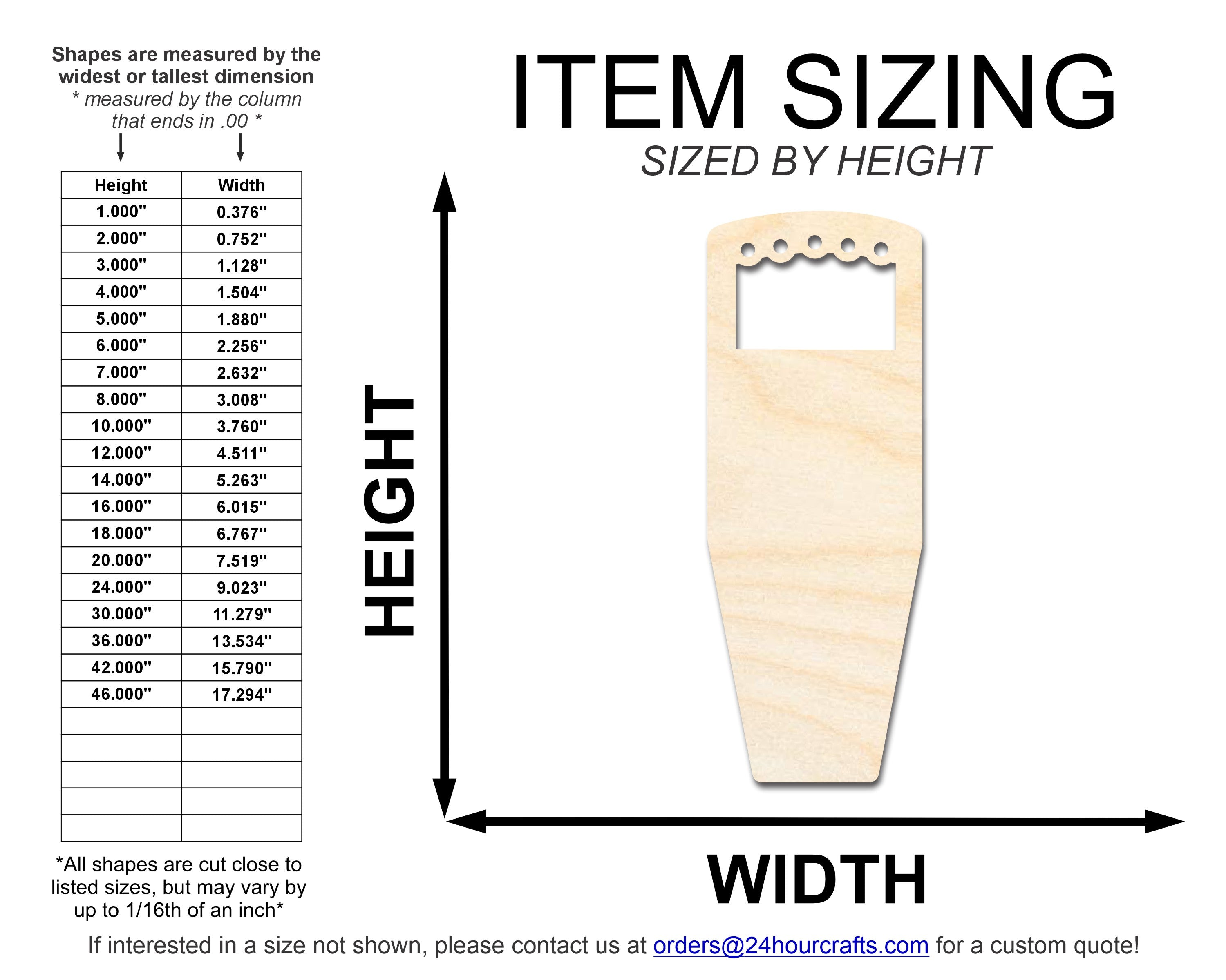 Unfinished Wood EMF Meter Shape | Craft Cutout | up to 46" DIY