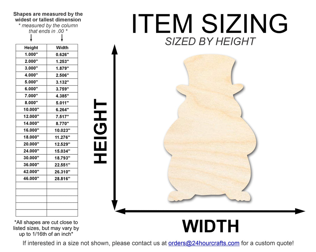 Unfinished Wood Groundhog Shape | Groundhog Day | DIY Craft Cutout | up to 46" DIY