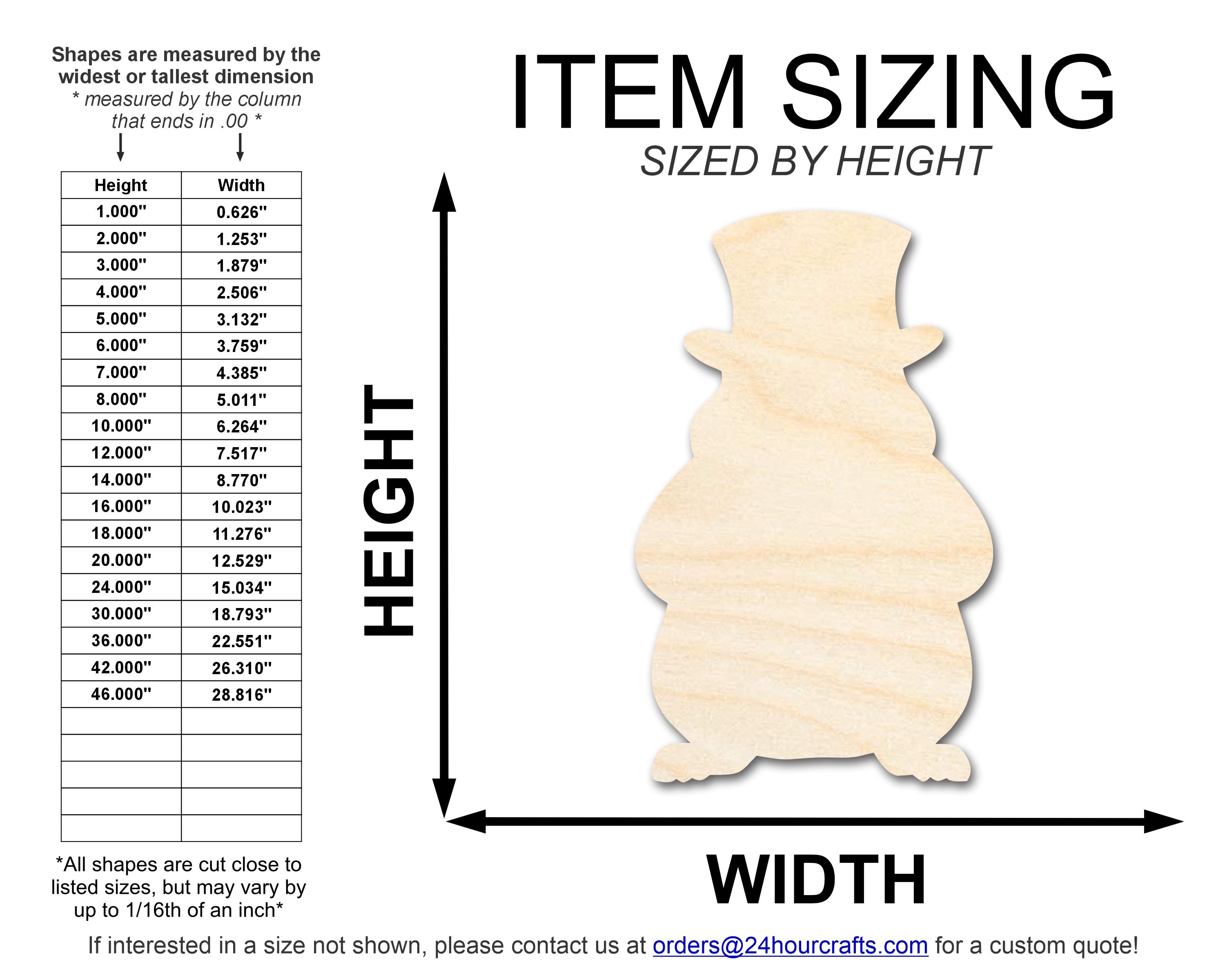 Unfinished Wood Groundhog Shape | Groundhog Day | DIY Craft Cutout | up to 46" DIY