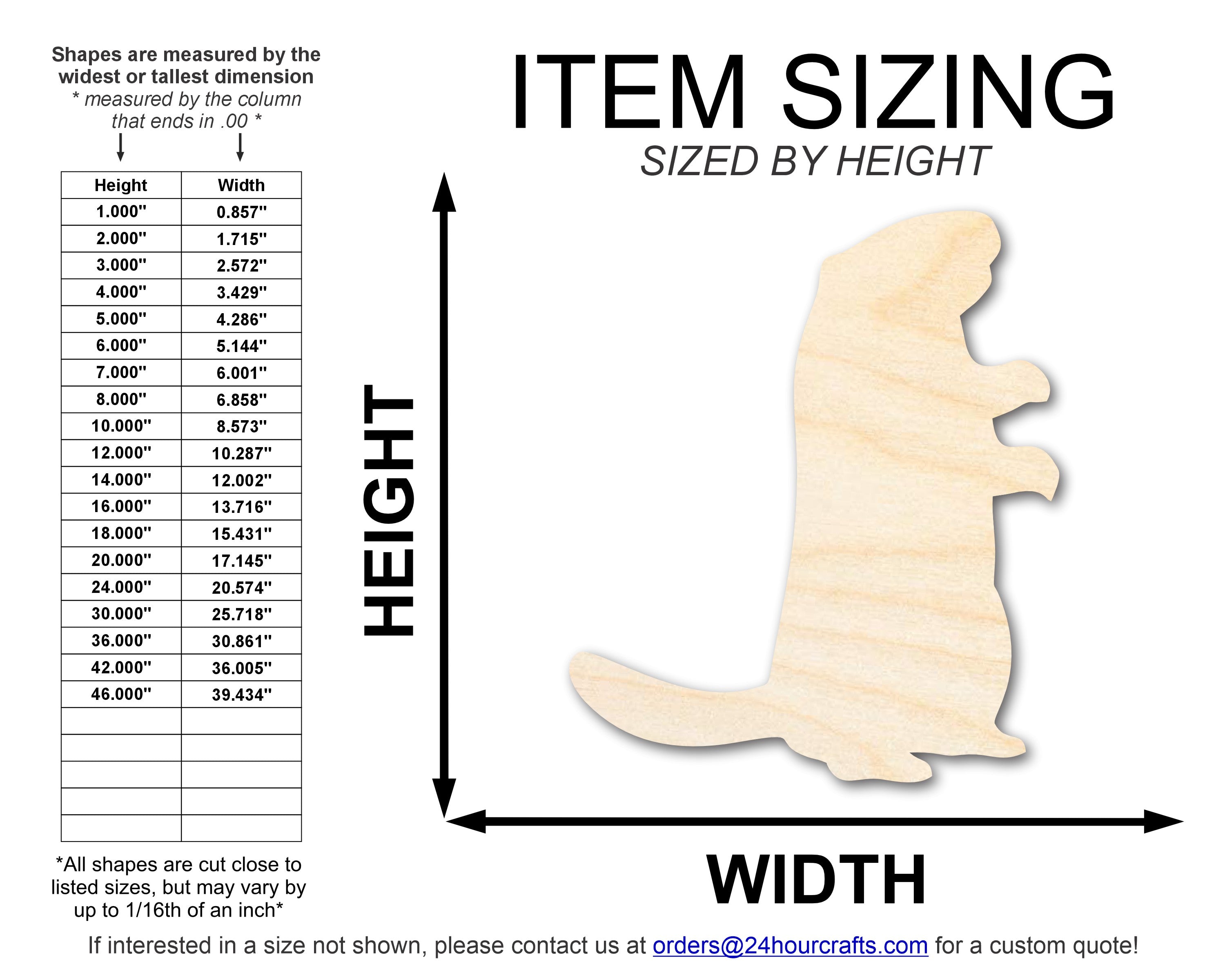Unfinished Wood Standing Groundhog Shape | Groundhog Day | DIY Craft Cutout | up to 46" DIY