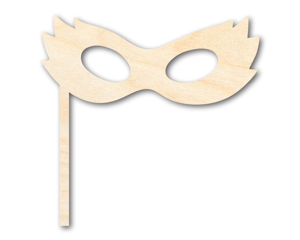 Unfinished Wood Stick Mask Shape | Mardi Gras | DIY Craft Cutout | up to 46" DIY
