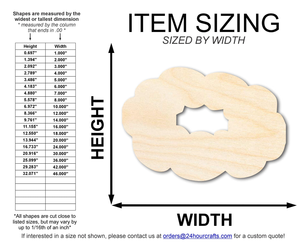 Unfinished Wood King Cake Silhouette | Mardi Gras | DIY Craft Cutout | up to 46" DIY