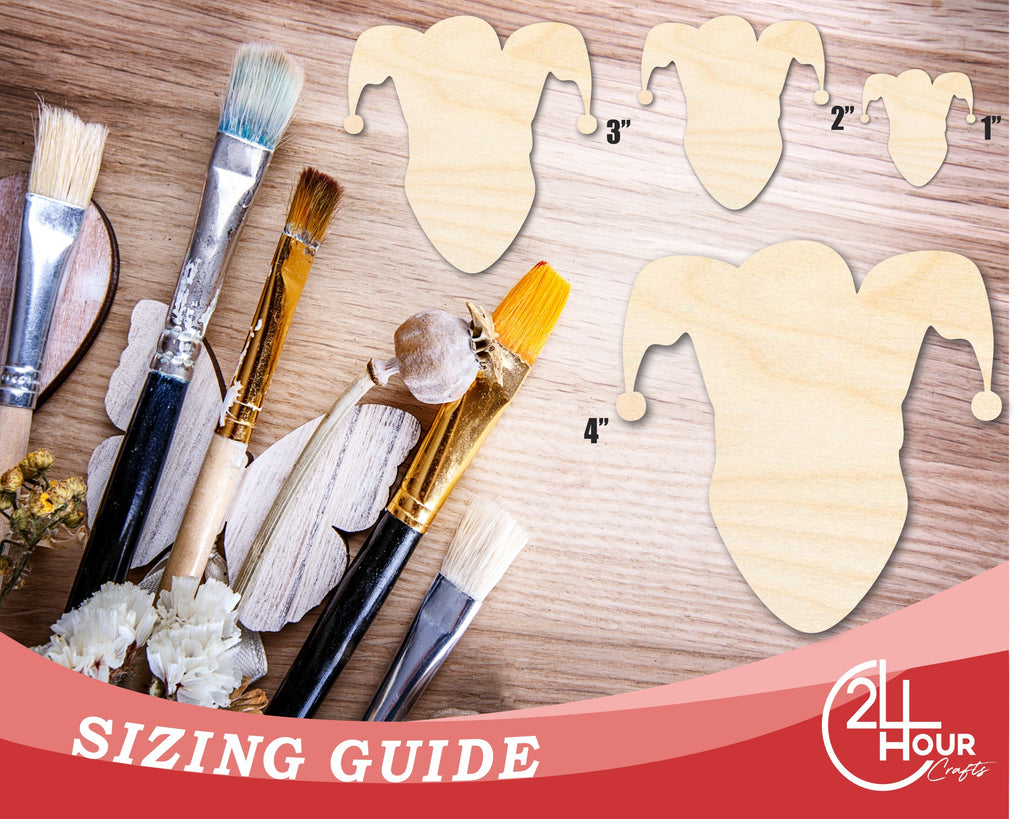 Unfinished Wood Jester Head Shape | Mardi Gras | DIY Craft Cutout | up to 46" DIY
