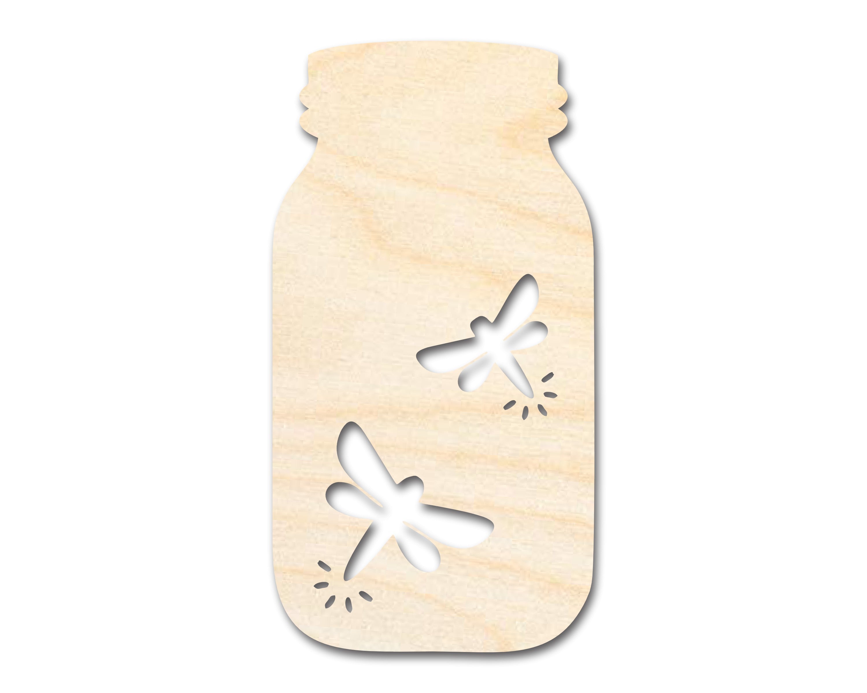Unfinished Firefly Jar Shape | DIY Craft Cutout | up to 46" DIY