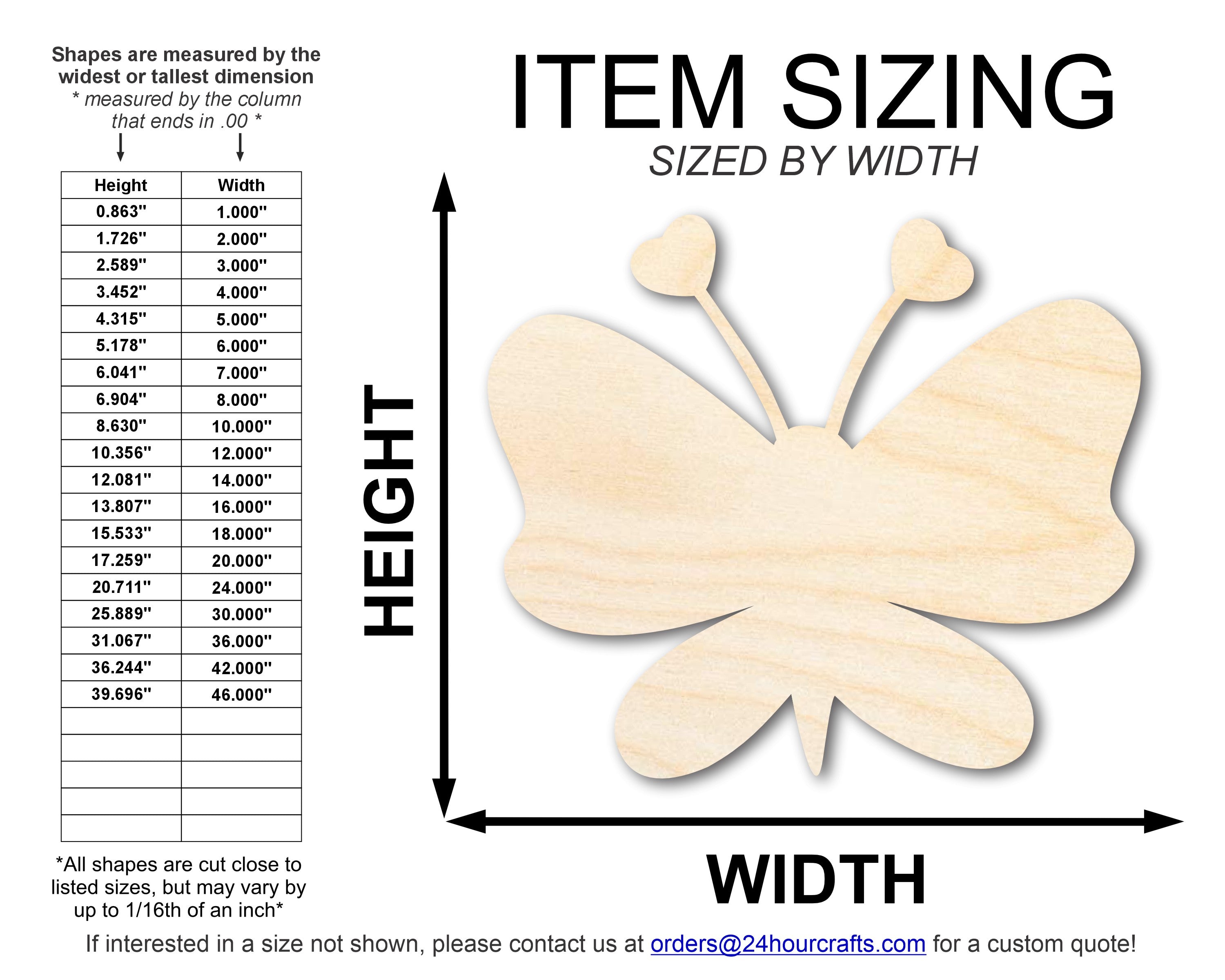 Unfinished Heart Butterfly Shape | DIY Craft Cutout | up to 46" DIY
