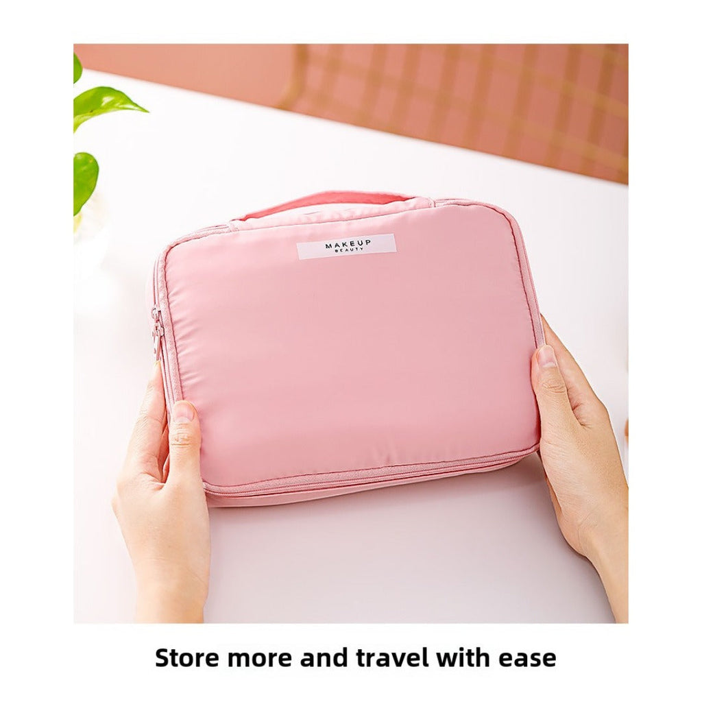 Cosmetic bag, storage bag outdoor portable, large capacity waterproof toilet bag, makeup bag with compartments,