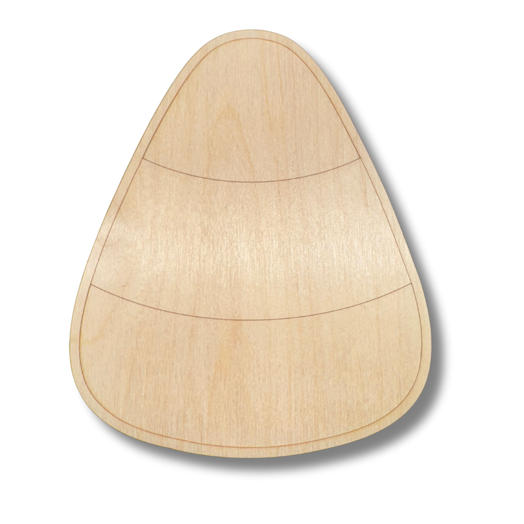 Unfinished Wood Etched Candy Corn Shape | Paint By Line Crafts | up to 30" DIY