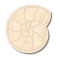 Unfinished Wood Etched Sea Shell Shape | Paint By Line Crafts | up to 30" DIY