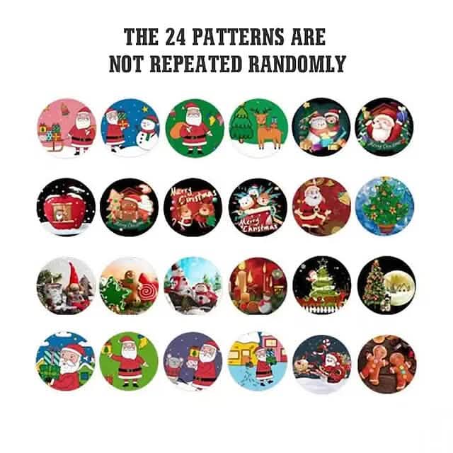 24 Patterns Christmas Flashlight Projection Lamp