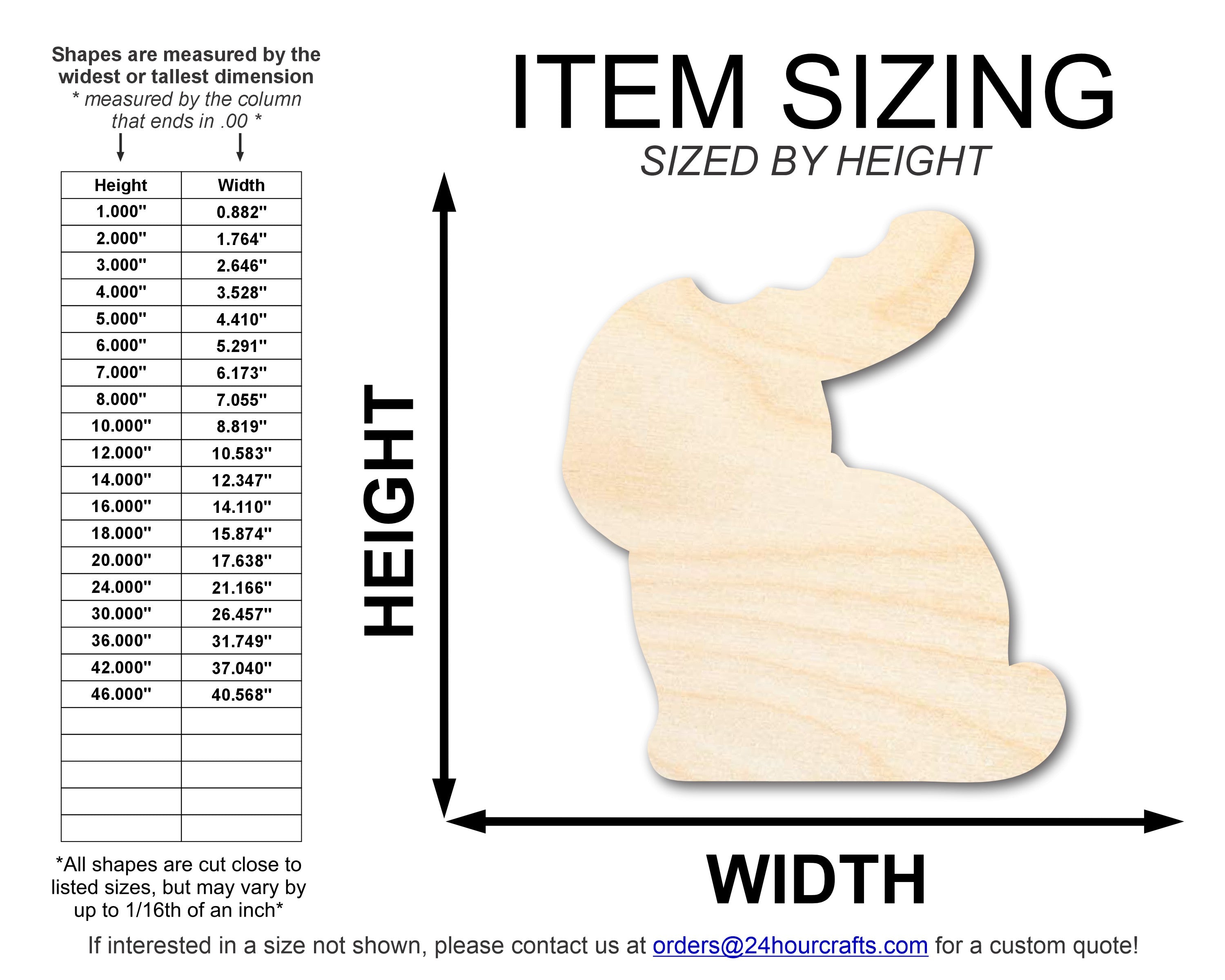 Unfinished Chocolate Bunny Shape | Easter | DIY Craft Cutout | up to 46" DIY