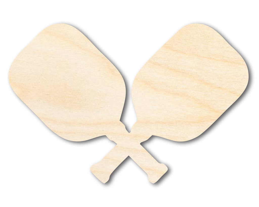 Unfinished Crossed Pickleball Paddle Shape | DIY Craft Cutout | up to 46" DIY
