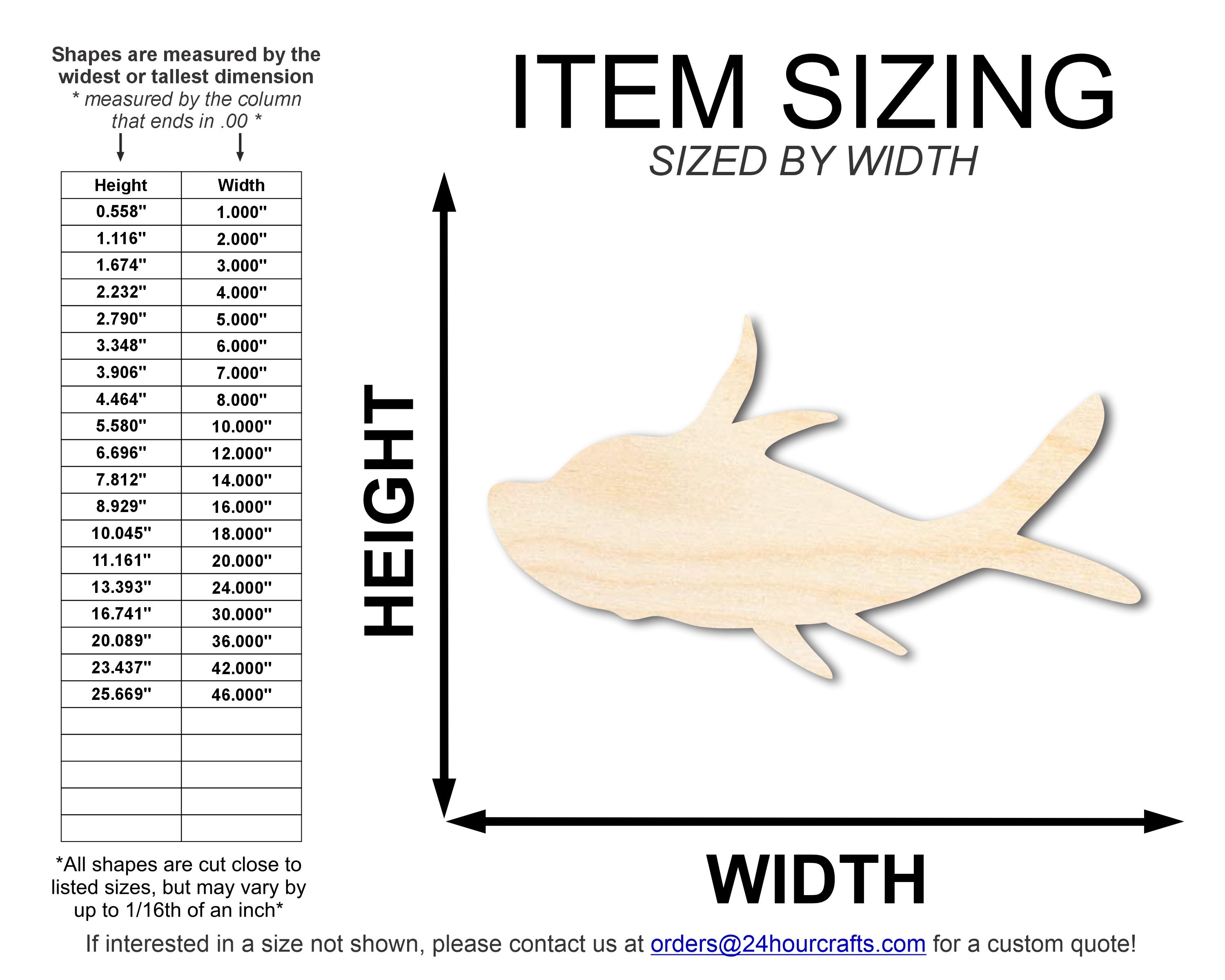 Unfinished Cartoon Fish Wood Cutout Shape | DIY Craft Cutout | up to 46" DIY