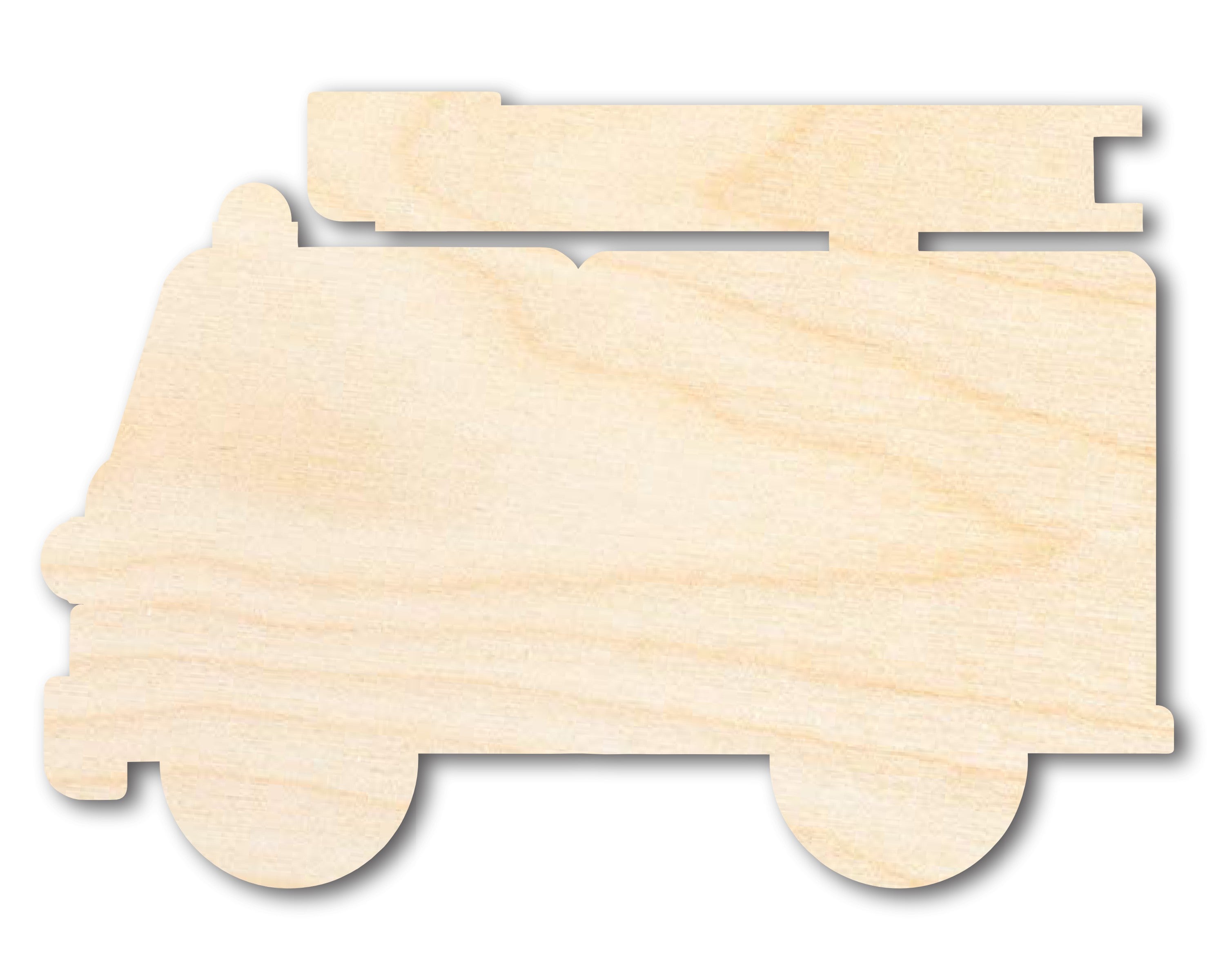 Unfinished Cartoon Fire Truck Shape | DIY Craft Cutout | up to 46" DIY