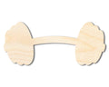 Unfinished Barbell Shape | DIY Craft Cutout | up to 46" DIY